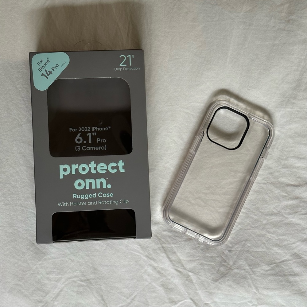 Protect Onn iPhone 14 Pro Case and Clip